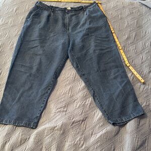 L.L. Bean Women's Dark Blue Flowy Jeans